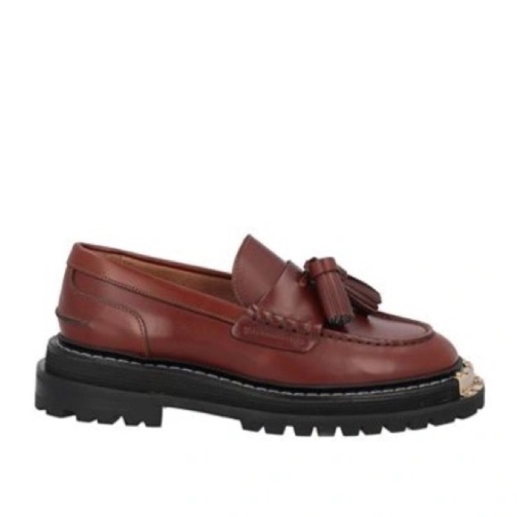 Sandro Size 36 Brown Jackson Tassel Detail Leather Loafers - Picture 1 of 7